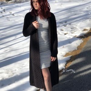 Knit duster cardigan.